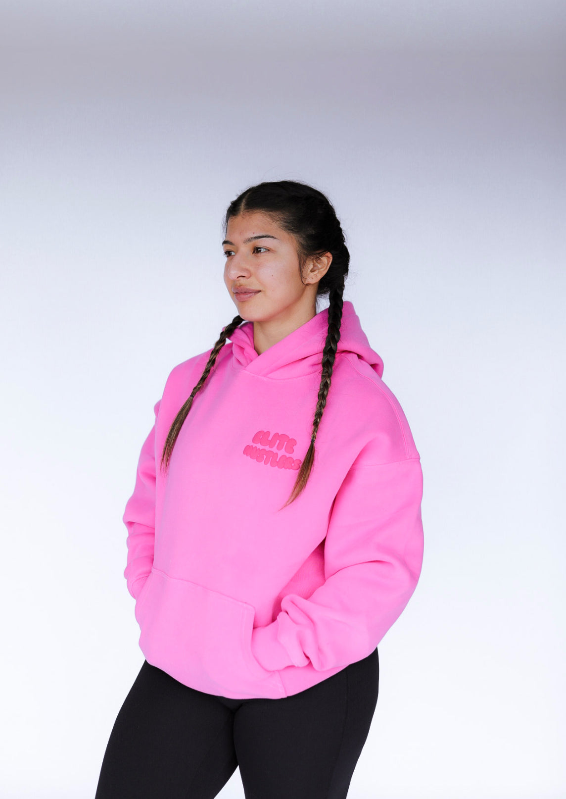 Candy Pink Puff Print Hoodie