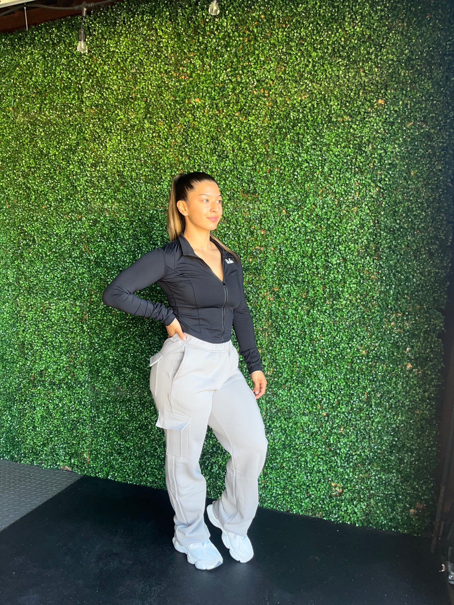 Comfort Stone Grey Cargo Sweatpants