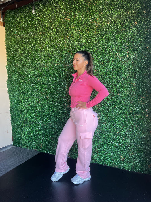 Comfort Baby Pink Cargo Sweatpants