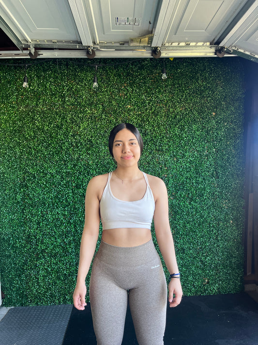 Buttercream Cross back Sports Bra