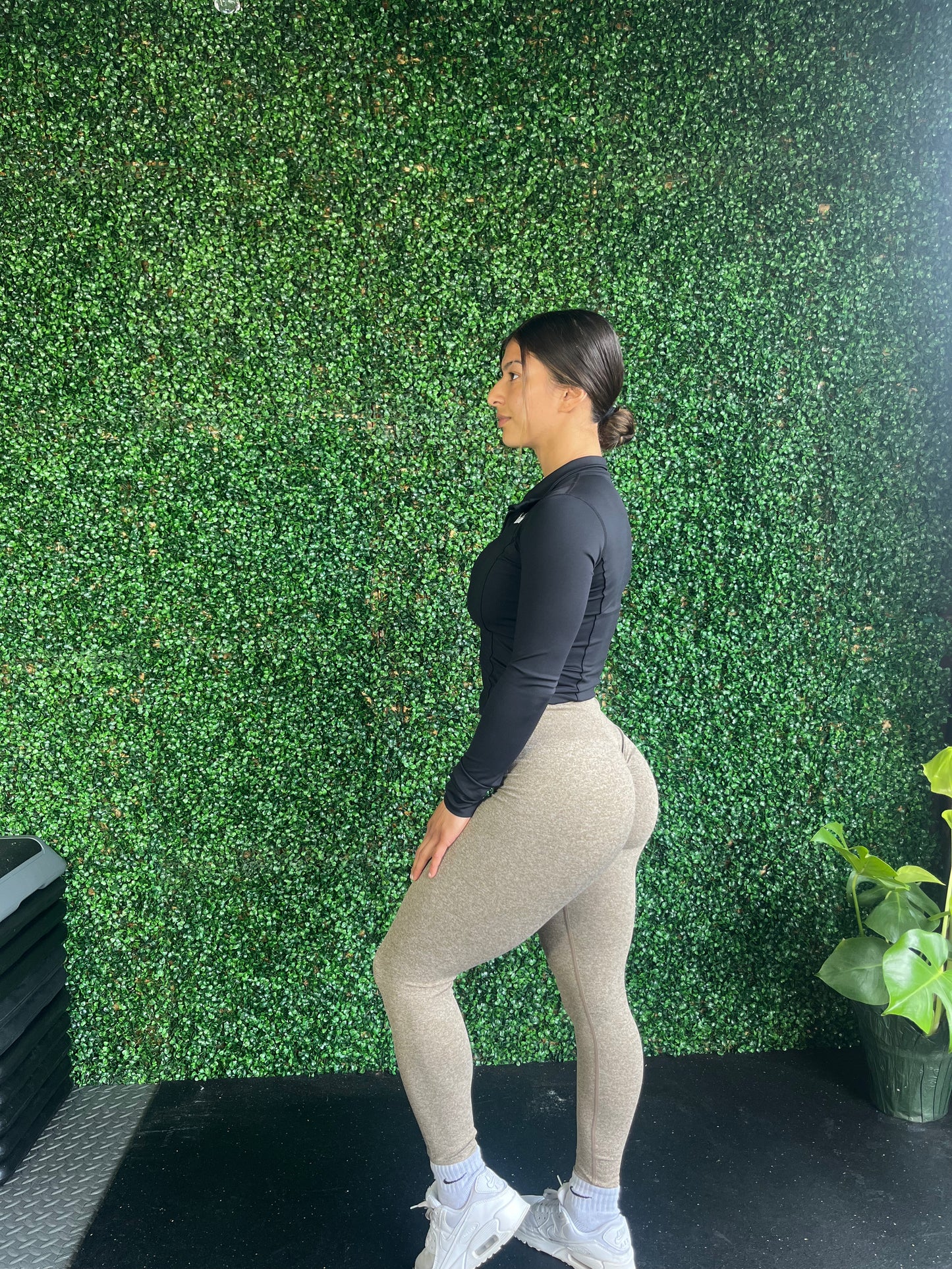 Mocha Brown Scrunch Seamless Leggings