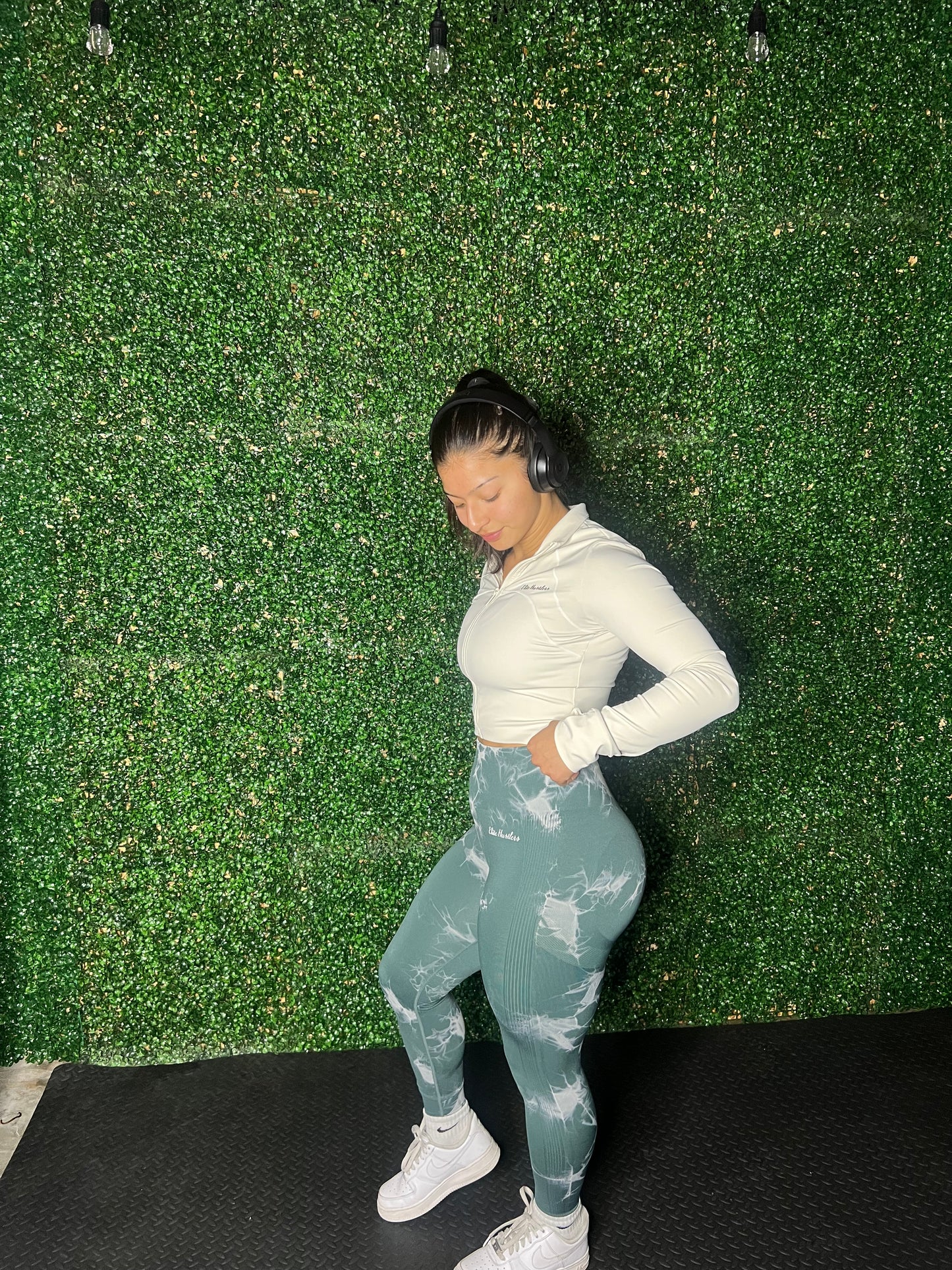 Forest Green Tie Dye Leggings