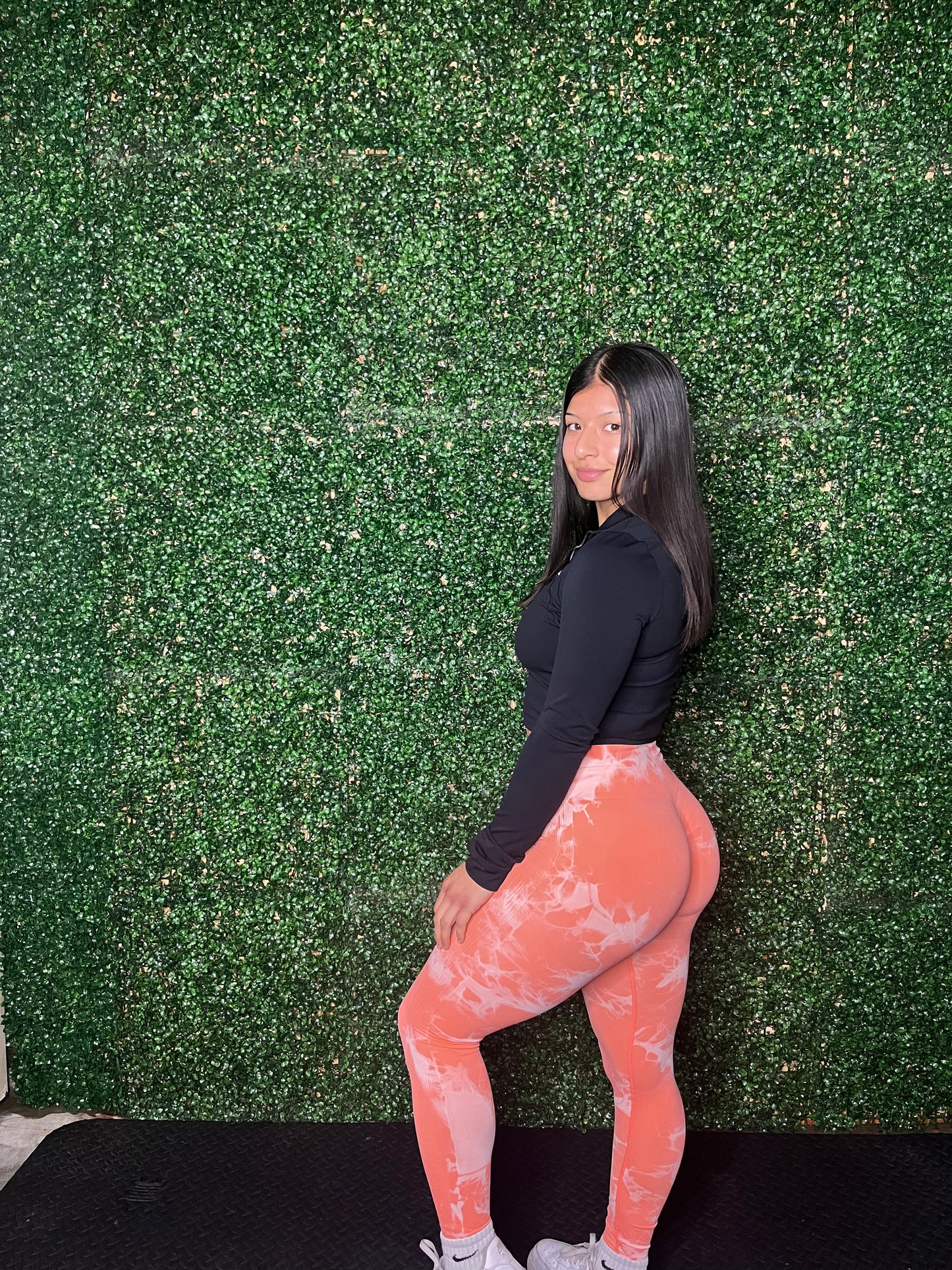 Peachy Orange Tie Dye Leggings