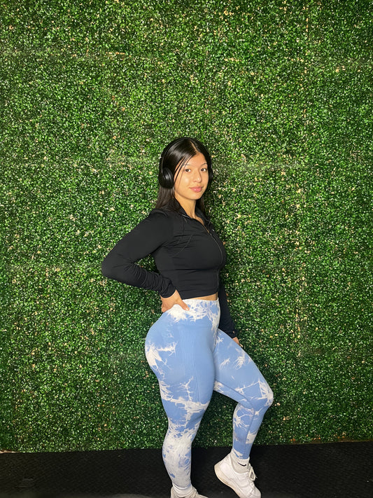 Sky Blue Tie Dye Leggings