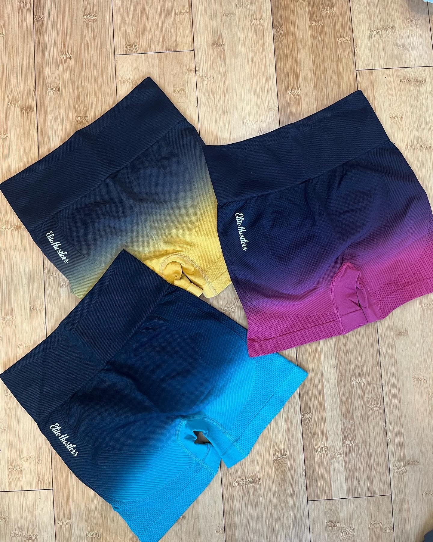 Turquoise Ombré Shorts