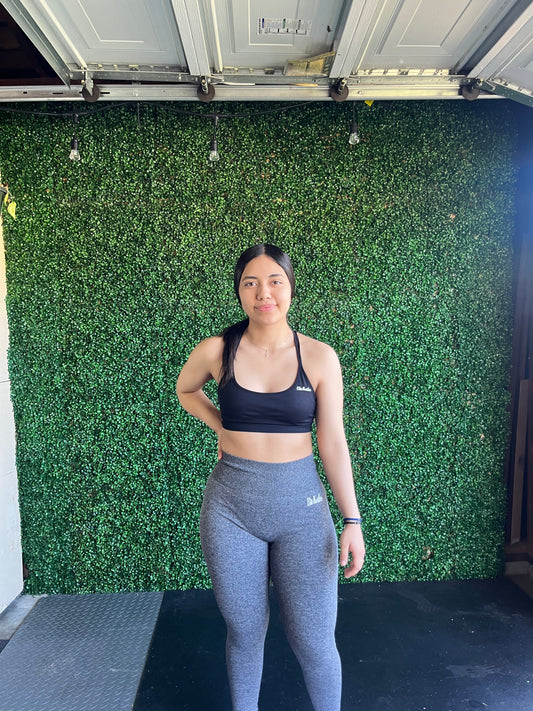 Black Cross Back Sports Bra