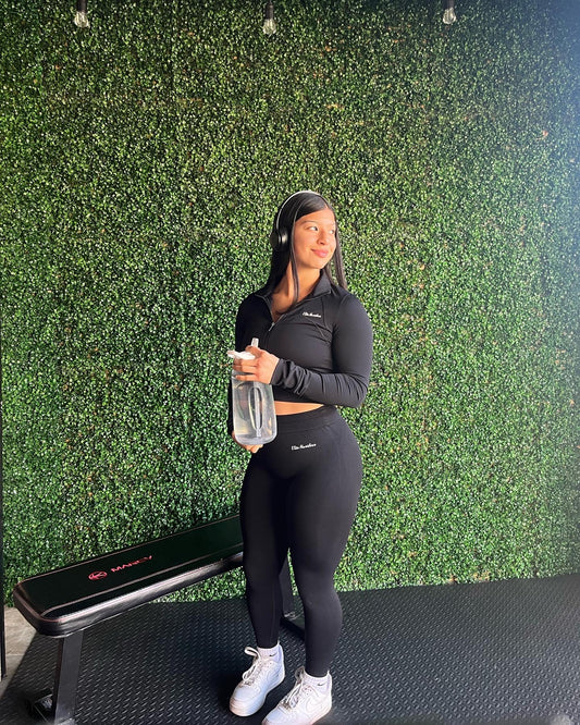 Crop Zip Up Black Jacket