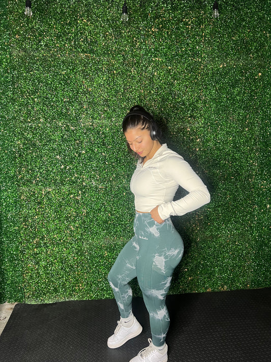 Forest Green Tie Dye Leggings